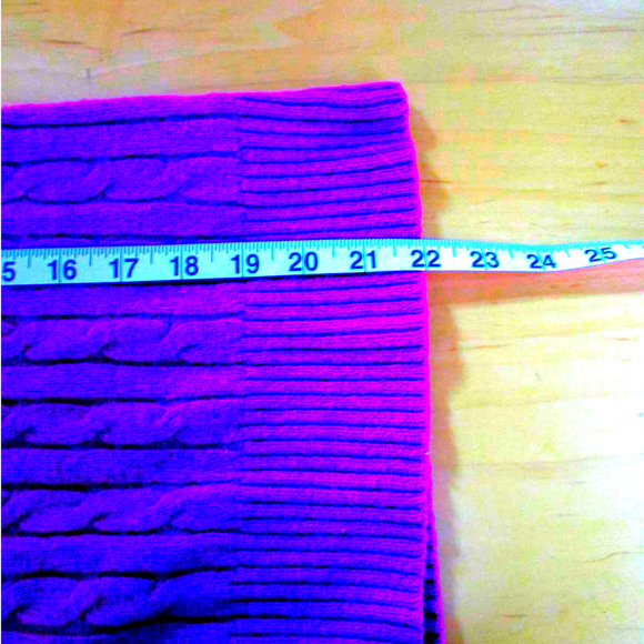 JCP Merino Wool Blend Scoop Neck Cable Sweater - Picture 7 of 10